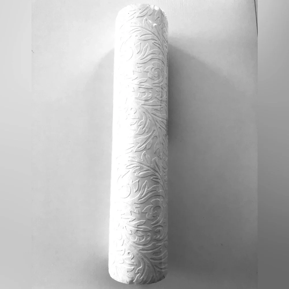 allen + roth Wallpaper 56.4-sq ft Damask White Vinyl Paintable Textured 3-D
